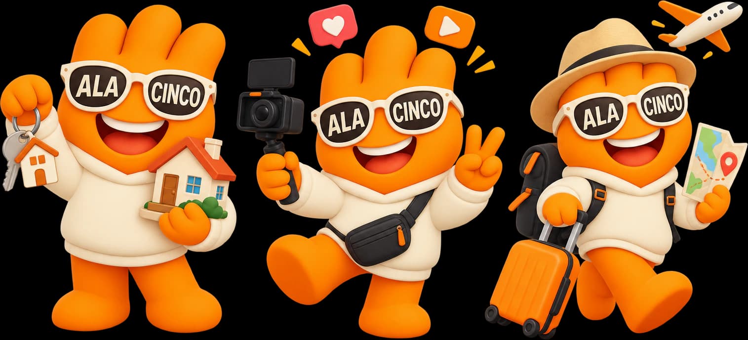 Ala Cinco mascots as a property owner, a content creator and a traveler